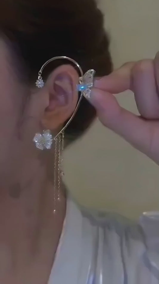Butterfly cuff earrings
