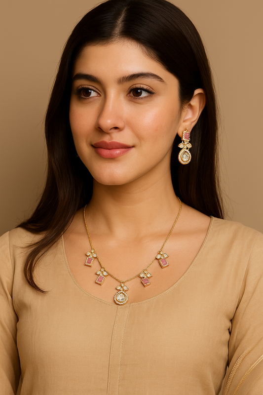Sakura Necklace & Earrings Set